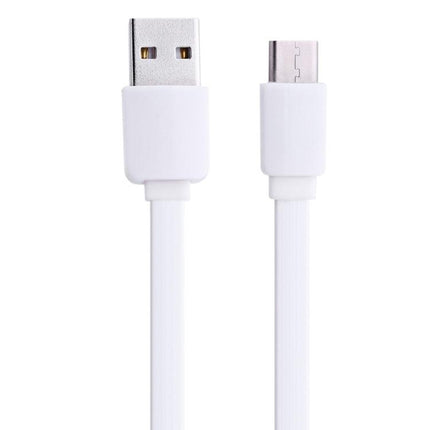 1m 2A 110 Copper Core Wires Retractable USB-C / Type-C to USB Data Sync Charging Cable(White)-garmade.com