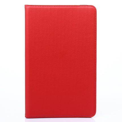 For Galaxy Tab A 10.1 / T580 Litchi Texture 360 Degree Rotating Horizontal Flip Leather Case with Holder(Red)-garmade.com