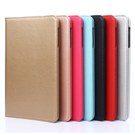 For Galaxy Tab A 10.1 / T580 Litchi Texture 360 Degree Rotating Horizontal Flip Leather Case with Holder(Baby Blue)-garmade.com