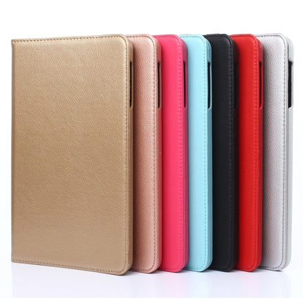 For Galaxy Tab A 10.1 / T580 Litchi Texture 360 Degree Rotating Horizontal Flip Leather Case with Holder(Black)-garmade.com