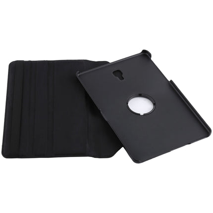 Litchi Texture Horizontal Flip 360 Degrees Rotation Leather Case for Samsung Galaxy Tab A 10.5 T590, with Holder(Black)-garmade.com