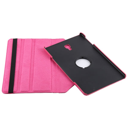 Litchi Texture Horizontal Flip 360 Degrees Rotation Leather Case for Samsung Galaxy Tab A 10.5 T590, with Holder(Rose Red)-garmade.com