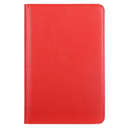 Litchi Texture Horizontal Flip 360 Degrees Rotation Leather Case for Samsung Galaxy Tab A 10.5 T590, with Holder(Red)-garmade.com