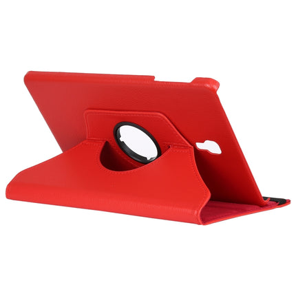 Litchi Texture Horizontal Flip 360 Degrees Rotation Leather Case for Samsung Galaxy Tab A 10.5 T590, with Holder(Red)-garmade.com