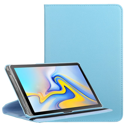 Litchi Texture Horizontal Flip 360 Degrees Rotation Leather Case for Samsung Galaxy Tab A 10.5 T590, with Holder(Baby Blue)-garmade.com