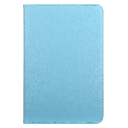 Litchi Texture Horizontal Flip 360 Degrees Rotation Leather Case for Samsung Galaxy Tab A 10.5 T590, with Holder(Baby Blue)-garmade.com