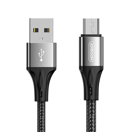 JOYROOM S-0230N1 N1 Series 0.2m 3A USB to Micro USB Data Sync Charge Cable(Black)-garmade.com