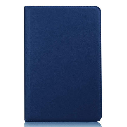 Litchi Texture Horizontal Flip 360 Degrees Rotation Leather Case for Galaxy Tab S4 10.5 T830 / T835, with Holder (Dark Blue)-garmade.com