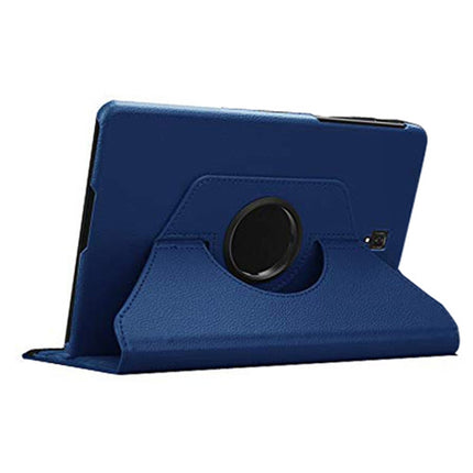 Litchi Texture Horizontal Flip 360 Degrees Rotation Leather Case for Galaxy Tab S4 10.5 T830 / T835, with Holder (Dark Blue)-garmade.com