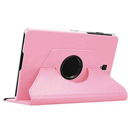 Litchi Texture Horizontal Flip 360 Degrees Rotation Leather Case for Galaxy Tab S4 10.5 T830 / T835, with Holder (Pink)-garmade.com
