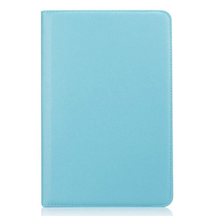 Litchi Texture Horizontal Flip 360 Degrees Rotation Leather Case for Galaxy Tab S4 10.5 T830 / T835, with Holder (Blue)-garmade.com