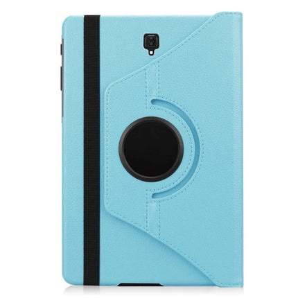 Litchi Texture Horizontal Flip 360 Degrees Rotation Leather Case for Galaxy Tab S4 10.5 T830 / T835, with Holder (Blue)-garmade.com