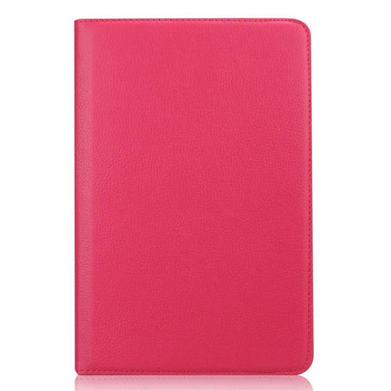 Litchi Texture Horizontal Flip 360 Degrees Rotation Leather Case for Galaxy Tab S4 10.5 T830 / T835, with Holder (Magenta)-garmade.com