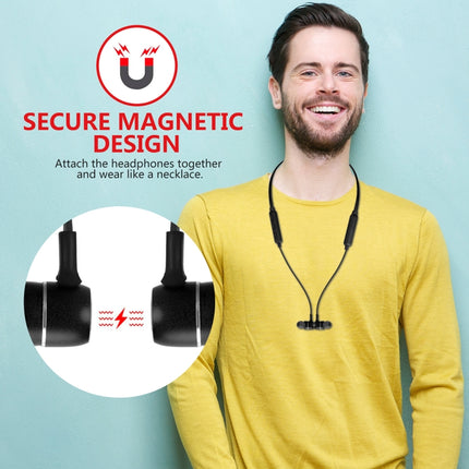 BTH-S8 Sports Style Magnetic Wireless Bluetooth In-Ear Headphones, For iPhone, Galaxy, Huawei, Xiaomi, LG, HTC and Other Smart Phones, Working Distance: 10m(Black)-garmade.com
