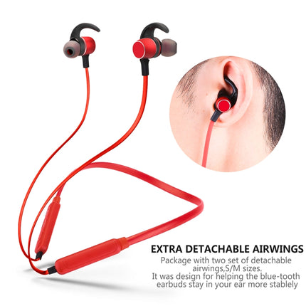 BTH-S8 Sports Style Magnetic Wireless Bluetooth In-Ear Headphones, For iPhone, Galaxy, Huawei, Xiaomi, LG, HTC and Other Smart Phones, Working Distance: 10m(Red)-garmade.com