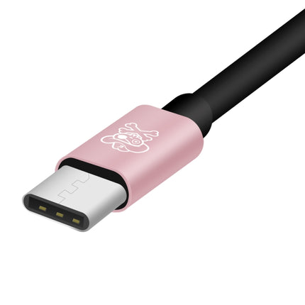ENKAY Hat-ptince Type-C to Type-C&3.5mm Jack Charge Audio Adapter Cable, For Galaxy, HTC, Google, LG, Sony, Huawei, Xiaomi, Lenovo and Other Android Phone(Rose Gold)-garmade.com