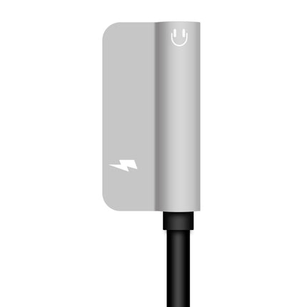 ENKAY Hat-ptince Type-C to Type-C&3.5mm Jack Charge Audio Adapter Cable, For Galaxy, HTC, Google, LG, Sony, Huawei, Xiaomi, Lenovo and Other Android Phone(Silver)-garmade.com