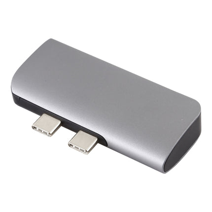 Double USB-C / Type-C to PD Port + USB 3.0 + HDMI Multifunctional Extension HUB Adapter-garmade.com