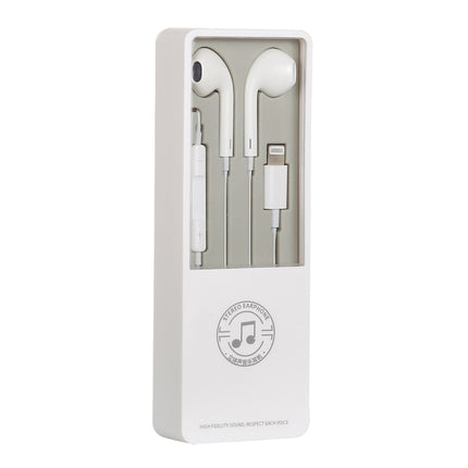 8 Pin Interface Stereo Music Earphone(White)-garmade.com