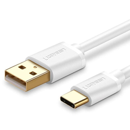 UGREEN 3A Max Output USB to USB-C / Type-C PVC Fast Charging Sync Data Cable, Length: 1.5m (White)-garmade.com