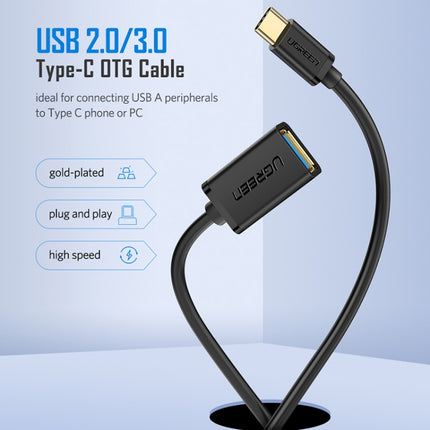 UGREEN 13cm USB 3.0 Female to USB-C / Type-C Male OTG Converter Adapter Cable (Black)-garmade.com
