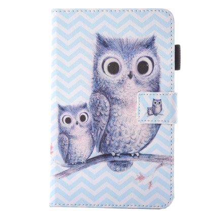 For Galaxy Tab A 7.0 (2016) / T280 Lovely Cartoon Wave Owl Pattern Horizontal Flip Leather Case with Holder & Card Slots & Pen Slot-garmade.com