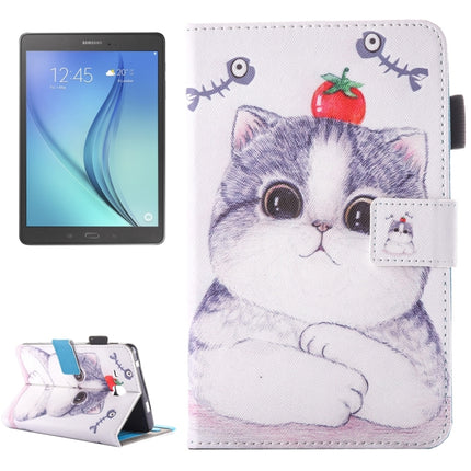 For Galaxy Tab A 7.0 (2016) / T280 Lovely Cartoon Tomato Cat Pattern Horizontal Flip Leather Case with Holder & Card Slots & Pen Slot-garmade.com