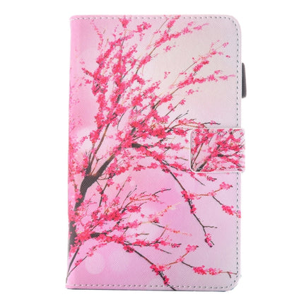 For Galaxy Tab A 10.1 (2016) / T580 Peach Blossom Pattern Horizontal Flip Leather Case with Holder & Card Slots & Pen Slot-garmade.com
