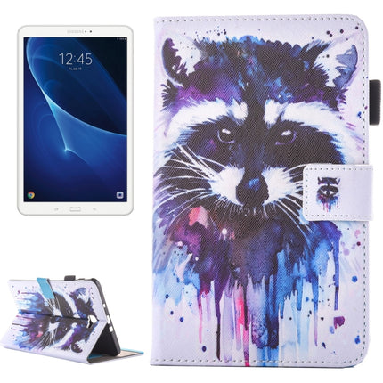 For Galaxy Tab A 10.1 (2016) / T580 Lovely Cartoon Raccoon Pattern Horizontal Flip Leather Case with Holder & Card Slots & Pen Slot-garmade.com