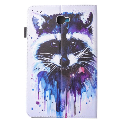 For Galaxy Tab A 10.1 (2016) / T580 Lovely Cartoon Raccoon Pattern Horizontal Flip Leather Case with Holder & Card Slots & Pen Slot-garmade.com