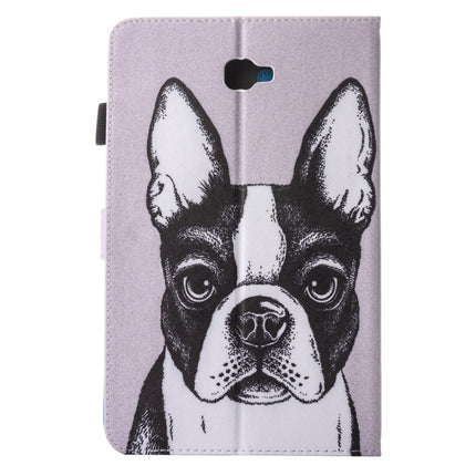 For Galaxy Tab A 10.1 (2016) / T580 Lovely Cartoon Bulldog Pattern Horizontal Flip Leather Case with Holder & Card Slots & Pen Slot-garmade.com