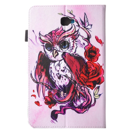 For Galaxy Tab A 10.1 (2016) / T580 Lovely Cartoon Butterfly Owl Pattern Horizontal Flip Leather Case with Holder & Card Slots & Pen Slot-garmade.com