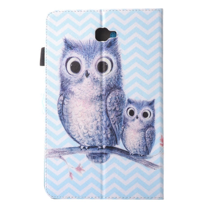For Galaxy Tab A 10.1 (2016) / T580 Lovely Cartoon Wave Owl Pattern Horizontal Flip Leather Case with Holder & Card Slots & Pen Slot-garmade.com