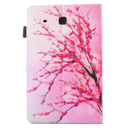 For Galaxy Tab E 9.6 / T560 Peach Blossom Pattern Horizontal Flip Leather Case with Holder & Card Slots & Pen Slot-garmade.com