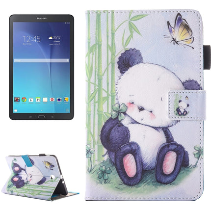 For Galaxy Tab E 9.6 / T560 Lovely Cartoon Panda Pattern Horizontal Flip Leather Case with Holder & Card Slots & Pen Slot-garmade.com