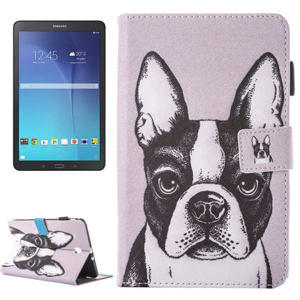 For Galaxy Tab E 9.6 / T560 Lovely Cartoon Bulldog Pattern Horizontal Flip Leather Case with Holder & Card Slots & Pen Slot-garmade.com