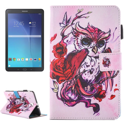 For Galaxy Tab E 9.6 / T560 Lovely Cartoon Butterfly Owl Pattern Horizontal Flip Leather Case with Holder & Card Slots & Pen Slot-garmade.com