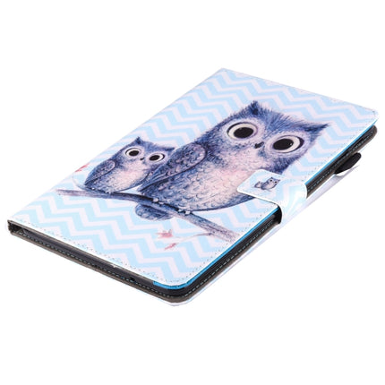 For Galaxy Tab E 9.6 / T560 Lovely Cartoon Wave Owl Pattern Horizontal Flip Leather Case with Holder & Card Slots & Pen Slot-garmade.com