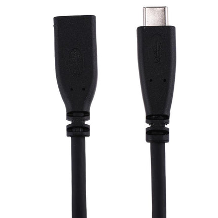 50cm USB-C / Type-C 3.1 Male to USB-C / Type-C Female Connector Adapter Cable(Black)-garmade.com