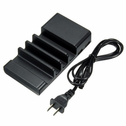 YM-UD04(5.1A) 4-Port USB Charging Dock Docking Station, For iPhone, iWatch, iPad, Galaxy, Tablets, US Plug, UK Plug, EU Plug, AU Plug(Black)-garmade.com