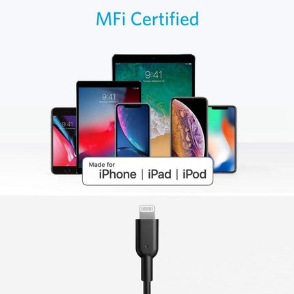 ANKER PowerLine II USB-C / Type-C to 8 Pin MFI Certificated Data Cable, Length: 0.9m(Black)-garmade.com