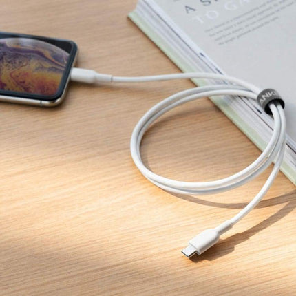 ANKER PowerLine II USB-C / Type-C to 8 Pin MFI Certificated Data Cable, Length: 0.9m(White)-garmade.com