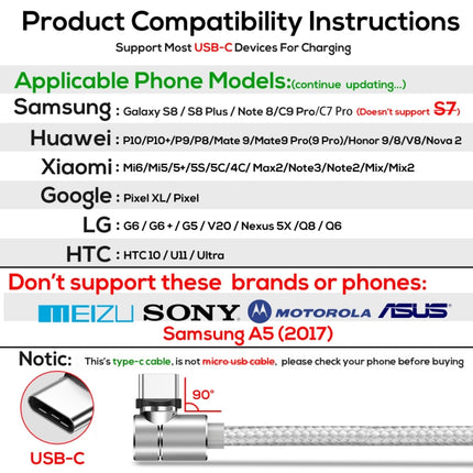 TOPK AM30 1m 2.4A Max USB to USB-C / Type-C 90 Degree Elbow Magnetic Charging Cable with LED Indicator(Silver)-garmade.com