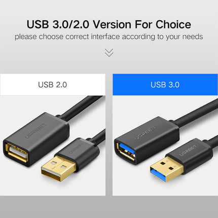 Ugreen 50cm USB 3.0 Male to Female Data Sync Super Speed Transmission Extension Cord Cable-garmade.com