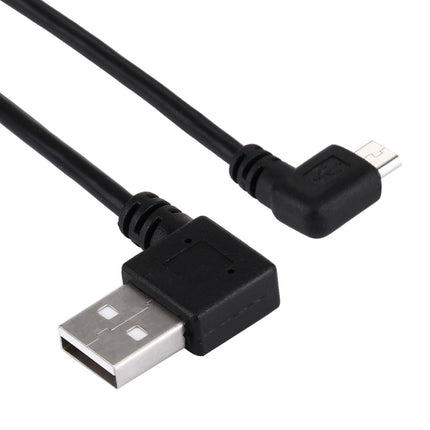 20cm USB 2.0 Male Bent Right Turn Reversion 90 Degrees to Micro USB Male Bent Data Charging Cable, For Samsung / Huawei / Xiaomi / Meizu / LG / HTC and Other Smartphones-garmade.com