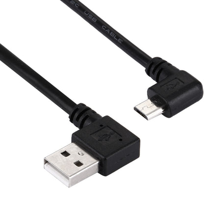 20cm USB 2.0 Right Turn Elbow to Micro USB Elbow Data Cable-garmade.com
