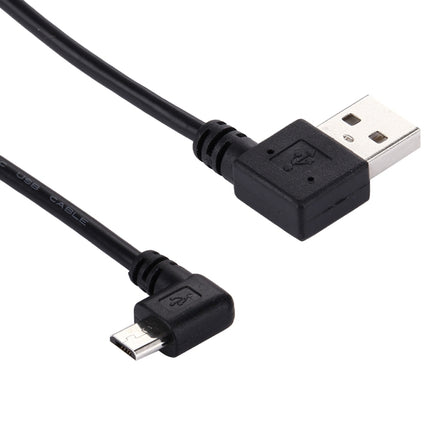 20cm USB 2.0 Left Turn Elbow to Micro USB Elbow Data Cable-garmade.com