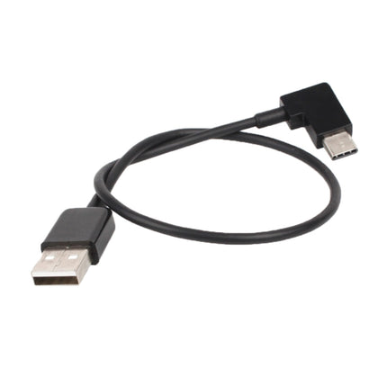 30cm USB to USB-C / Type-C Right Angle Data Connector Cable for DJI SPARK / MAVIC PRO / Phantom 3 & 4 / Inspire 1 & 2-garmade.com