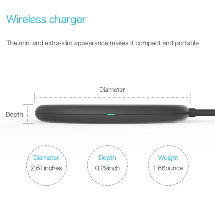 Vinsic 5V 1A Output Mini Extra-slim Qi Standard Wireless Charger Quick Charger-garmade.com