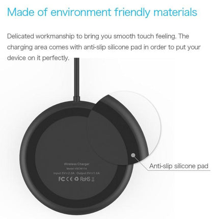 Vinsic 5V 1A Output Mini Extra-slim Qi Standard Wireless Charger Quick Charger-garmade.com